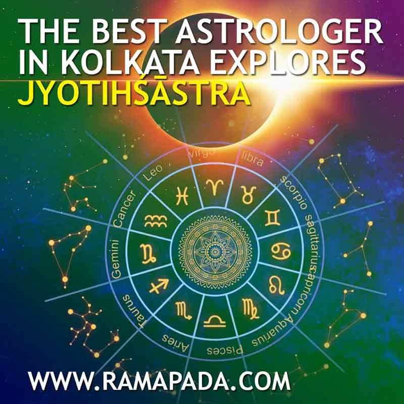 The best astrologer in Kolkata explaining Jyotish Shastra with zodiac chart and planetary positions