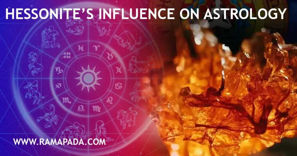 Hessonite gemstone influence in astrology with zodiac chart and Rahu effects